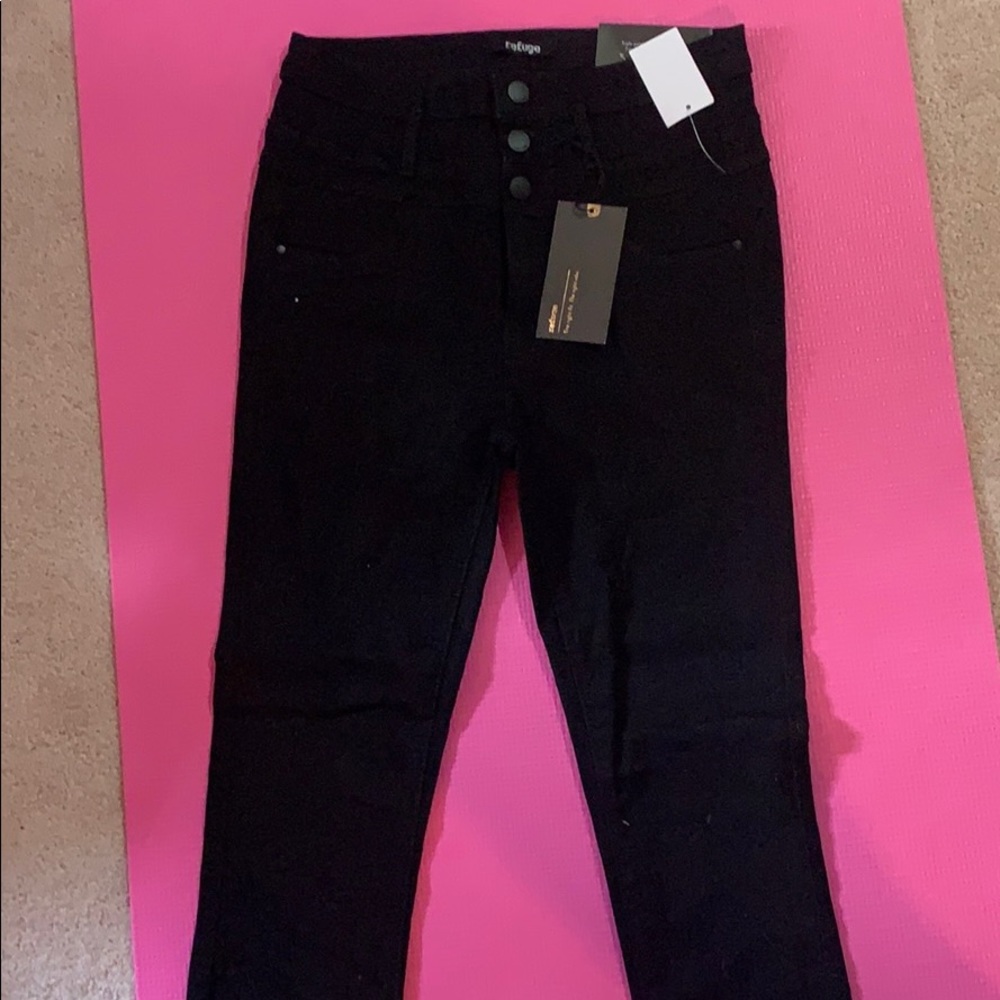 Black Refuge Hi-waist skinny jeans